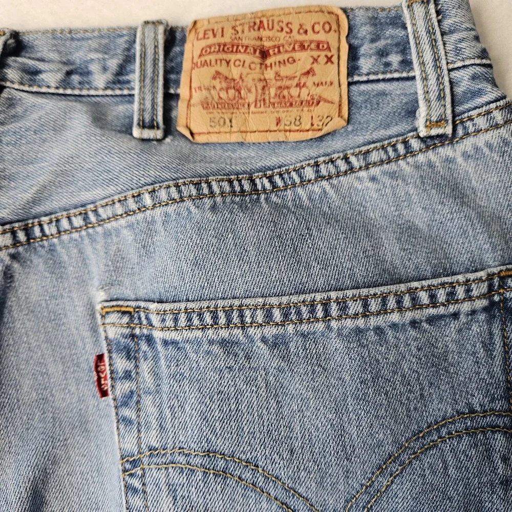 Levi's 501 XX Jeans Mens 38x32 Button Fly Jeans Classic Straight Leg 501XX